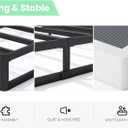 QEROMY 7 Inch Low Profile Box Spring, Sturdy Metal Frame Mattress Foundation, Easy Assembly, Quiet & Noise-Free, Queen Size