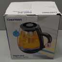 Chefman Electric Kettle with Tea Infuser, Compact 1L (4 Cups), 1500W, Removable Lid for Easy Cleaning, Boil-Dry Protection, Stainless Steel Filter, BPA Free, Auto Shut Off, Small Electric Tea Kettle (Black)