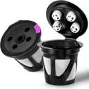 Reusable K Cups for Keurig, 2-Pack Universal K CUP Refillable Coffee Pods with 5 Holes, Designed for Keurig K Supreme, K Slim, K-Duo Gen2, K-Brew Chill with MultiStream Technology