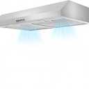 30 Inch(750mm) Under Cabinet Vent Hood with Brighten Light | 550 CFM Large Flow| Ducted/Ductless Range Hood with Charcoal Filter| 3- Speed Touch Control | 6-Layers Grease Filters|