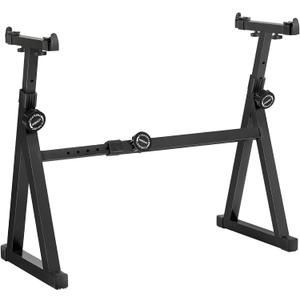 AODSK Heavy-Duty Z-Style Keyboard Stand for Digital Pianos - Adjustable Height 21.2-32.4 Inches, Adjustable Width 21.8-35.2 Inches, Compatible with 61 to 88 Key Keyboards
