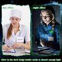 Geyoga 6 Pcs Halloween Badge Reels Cowboy Ghost Glow in The Dark Funny Western Spooky Retractable Badge Holder Glitter ID Tag Reel with Alligator Clip Gifts for Halloween Holiday Office Favors