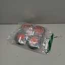 4PCS 1/10 RC Short Course Truck Tire, All-Terrain Rubber Tire and Nylon Wheel with 12mm/17mm Hex Compatible with 1/10 Traxxas Slash 4WD 2WD Arrma Senton Axial Losi Redcat RC Buggy, Orange