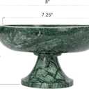 Bloomingville Marble Footed Pedestal Bowl, Green