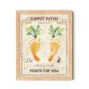TwoDays Baby's First Easter Carrot Patch Footprint Art Kit - My 1st Easter Framed Keepsake Gifts Ideas, DIY Handprint Memory Craft for Newborn Girl/ Boy from Grandma(11" X 14", Wood Frame)