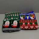 Yeyeplum 4 Pack Dog Ugly Christmas Sweater Puppy Cat Holiday Sweaters Santa Reindeer Snowman Snowflake Knitted Dog Christmas Outfit Winter Xmas Turtleneck Knitwear for Puppy Kitten Pets(XXL)