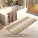 BSICPRO Large Bathroom Rugs, Bath Mat Rug for Bath Non Slip 20 x 47 Inches Water Absorbent Chenille Bathroom Runner Rugs Floor Mats Machine Washable (Tan)