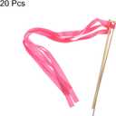 2 x MECCANIXITY 20Pcs Wedding Ribbon Sticks Party Ribbon Streamers Sticks for Wedding Party Celebration Rose Pink