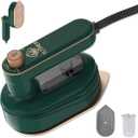Mini Travel Iron for Clothes, 180 Degree 2 In 1 Small Portable Handheld Iron with Dry and Wet Ironing for Home Business Clothing (Green)