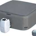 XCZ Portable Hot Tub Cover, Inflatable Hot tub Full Coverage - Waterproof, Sun Protection, dust Proof, Suitable for 71 "Inflatable hot tub spa,Square (Grey, Cover only) (Gray)