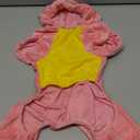 DELIFUR Dinosaur Dog Halloween Costume Pet Dino Hoodie for Small Dogs Cats (M, Pink)