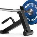 Deadlift Jack Barbell Stand,Carbon Steel Made,Easily Load and Unload 600lb Barbell Plates for Deadlift Exercise, Weight Training, Home Gym (Black Powder Coated)