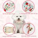 Christmas Dog Collar Small Dog Collars, Winter Dog Collar with Red Berry Pattern, Adjustable Dog Christmas Collar for Girl Boy Dogs, Cute Holiday Collar for Dogs-S