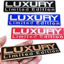 3 x 4-Pack car Sticker, Limited Edition Badge Metal Stickers for Car Bumper/Fender/Body/Rear/Side Suitable for Most Cars, Motorcycles or Doors, Walls, laptops and Tool Boxes, Aluminum Alloy Material