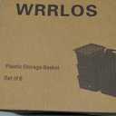 6 Pack Plastic Storage Baskets With Lids,Brown Breathable Stackable Storage Bins,Small Storage Containers,for Organizing Storage Baskets on Desktops,Closets,Playrooms,Classrooms,Offices