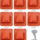 8 Packs Tool Holder Drill Mount Compatible for Ridgid 18V Li-ion Tools Drill Hanger Wall Mount Tool Organizer with 32 Screws