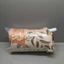 Floral Print Sherpa Comforter Set - Full Size 3 Pieces Elegant Flowers Botanical Bedding Set Warm Cozy Beige 1 Quilt with 2 Pillowcases, 80x90 in