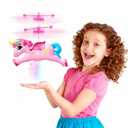 Bloolilies Flying Unicorn Toys for Girls, Magic Flying Fairy Toy Rc & Hand Controlled Mini Drone Helicopter Toy with LED Light for Girls Age 6 7 8 9 10 11 12 Years Old Birthday Easter Gifts for Kids
