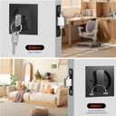 Square Door Hardware - Sliding Pocket Door Lock with Key, Flush Latch for Bed/Bath, Matte Black, 2-3/8" Backset