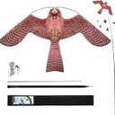 Bird Hawk Flying Kite with Pole Crops Farm Protector Bird Scarer Flying Kite with 4m Pole-Style A