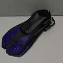 Greatever Snorkel Fins Adjustable Buckles Open Heel Swim Flippers Travel Size Short Swim Fins for Snorkeling Diving Swimming Adult Men Womens (Blue)