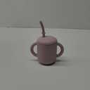 mushie 100% Silicone Training Cup & Straw for Toddlers | 6 Months+ (Soft Lilac)