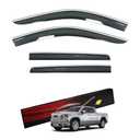 Sze Rain Guards Compatible with Chevrolet (Chevy) Silverado/GMC Sierra 1500 2019-2025 Crew Cab Side Window Deflectors Window Visors Out-Channel Guard Deflector Vent Visor-4pcs