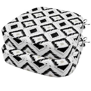 idee-home Outdoor Chair Cushions Set of 2, 17" x 17" D-Shaped