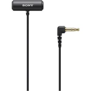 Sony Compact Stereo Lavalier Microphone ECMLV1,Black, Small