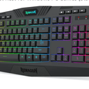 Redragon K503 Wireless Gaming Keyboard, 3Mode (2.4G/BT/USB), RGB LED Backlit, Multimedia Keys, Fully Programmable Silent Membrane Keyboard with Wrist Rest for Windows PC Games (Black)