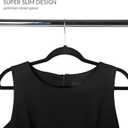 Simplify Slim Velvet Clothes Hangers | 25 Pack | Non-Slip | Shirts | Suit | Pants | Dresses | Garments | Closet Storage & Organization | Durable | Black
