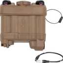 PVS 31 NVG Battery Pack Case with Function for Tactical Helmet NVG | Paintball Airsoft Shooting Hunting Training (SAND)