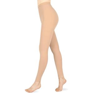 Compression Pantyhose for Women & Men, Medical Graduated Compression Stockings, Compression Tights (X-Large, 15-20mmHg Footless Beige)