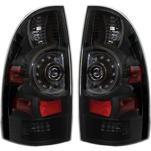 WFLNHB Tail Lights Replacement for 2005-2015 Toyota Tacoma Smoked Rear Brake Lamp Taillights Passenger and Driver Side 8156004160 8155004160