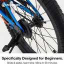 RoyalBaby EZ Kids Bike, 12-20 Inch Balance & Pedal, Safer for Beginners, 20 Inch, Dual Handbrakes