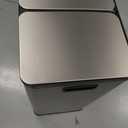 DUMOS 2x8-Gallon Dual Trash Can, Kitchen Garbage Bin with Lid, Matte Gray