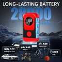ApexNexus Tire Inflator Portable Air Compressor & Car Jump Starter, Cordless Air Pump with LED Light & Pressure Gauge for Auto,Motorcycles,Bikes,Balls.
