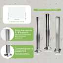 Glass Railing End Post 23.58",T304 Stainless Steel Glass Balustrade Post with Spigot Slots for Indoors & Outdoors Railing of Deck,Balcony,Attic,Staircase (Silver)…