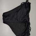 Zmart String Tie Side Bikini Bottoms - Women Full Coverage Swimsuit Bottom Mid Rise Mid Waist Swim Bathing Suit Bottom (Black, M)