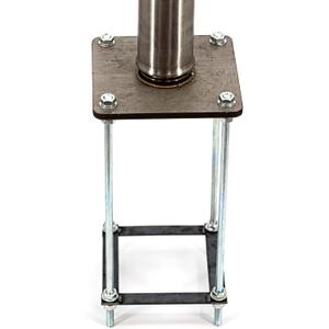 Royal Shade Reinforced Base Frame Set for Shade Sail Pole, Heavy-Duty 15" Rebar - Easy Installation for Backyard, Concrete, Outdoor, Patio, Soil