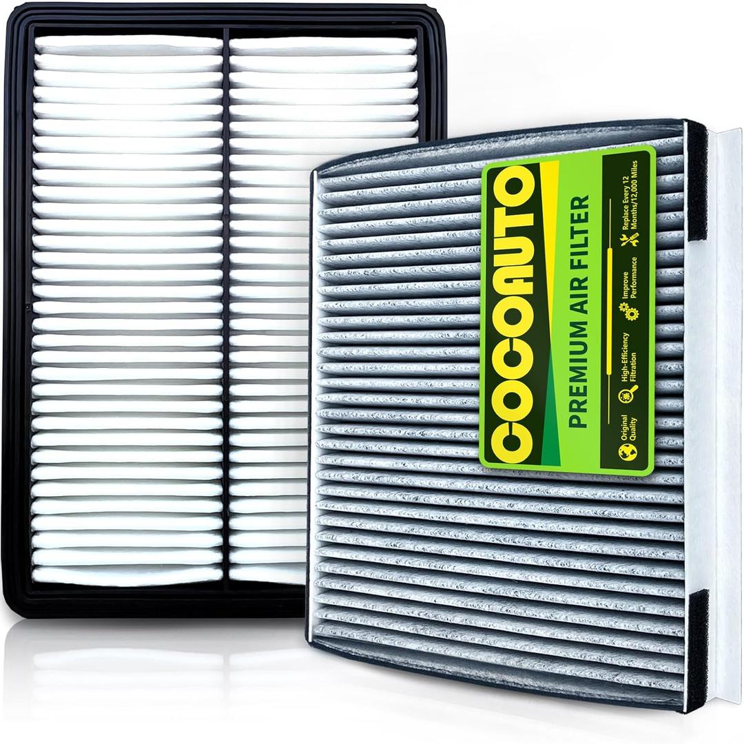 Cabin and Engine Air Filter Kit for Telluride 3.8L(2020-2025), Santa Fe 2.0L 2.4L(2019-2020), Replace 97133J5000, 97133-3M000, WP10367, 28113A9100