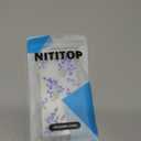 NITITOP Compatible with iPhone 7 Plus / 8 Plus Case Cute Clear Flower Floral Artistic Design for Women Girls Stylish Slim Soft TPU Shockproof Protective Girly Phone Cover - Blue