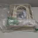 EAGMAK 3 Tier Utility Rolling Cart, Metal Storage Cart with Handle and Lockable Wheels, Multifunctional Storage Organizer Trolley with Mesh Baskets for Kitchen, Living Room, Office, Garage (Beige) (Normal)