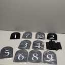 Arch Acrylic Table Sign with Stand Blank for DIY Table Numbers, 6x4" Arch Acrylic Sign and Holder for Wedding Reception, Centerpiece, Event (Black-A)