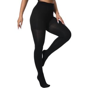 +MD Medical Compression Pantyhose for Women,Closed Toe 15-20mmHg Graduated Compression Support Tight,Black/Nude High Waist Compression Stocking (Small/Medium (Pack of 1))