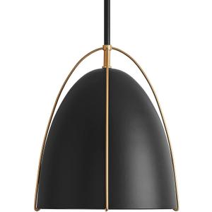 Black Dome Pendant Light 10in 1-Light Kitchen Pendant Lighting Egg-Shaped Black Gold Pendant Light Fixture for Kitchen Island, Dining Room,Kitchen Sink,Bar,10in, E26