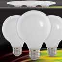 Feit Electric 60-Watt Equivalent G25 Dimmable Filament LED Energy Star 90+ CRI White Glass Light Bulb, Soft White (3-Pac