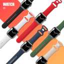 THWALK 6 Pack Sport Bands Compatible with Apple Watch Band Ultra 3/2/1 49mm, Series 11/10 46/42mm, 9/8/7 45/41mm, SE/6/5/4 44/40mm, 3/2/1 42/38mm for Women Men