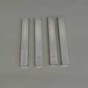 MANCHAP 4 PCS 1 x 1 x 8 Inch Square Aluminum Bar, 25 x 25 x 200 mm Aluminum Flat Bar, 6061 General Purpose Plate, T6511 Solid New Mill Stock
