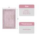 Pink Area Rug 3x5 Washable Rugs for Bedroom Girls Floral with Non Slip Backing, Low Pile Carpet for Entryway, Kitchen or Living Room, Light Pink Blue